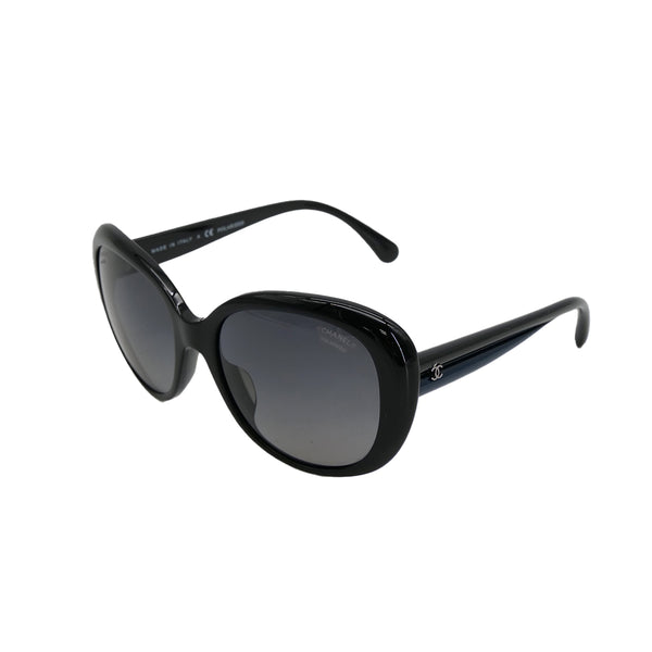 VINTAGE CHANEL COCOMARK SUNGLASSES BLACK BLUE EYEWEAR 90324113
