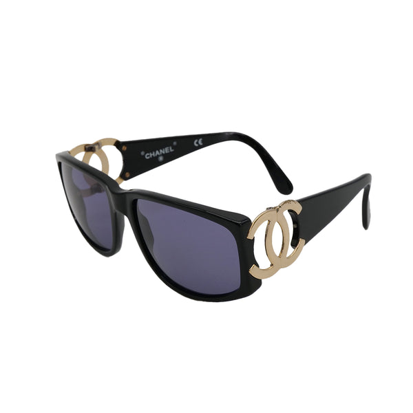 VINTAGE CHANEL COCOMARK SUNGLASSES BLACK EYEWEAR 90324114