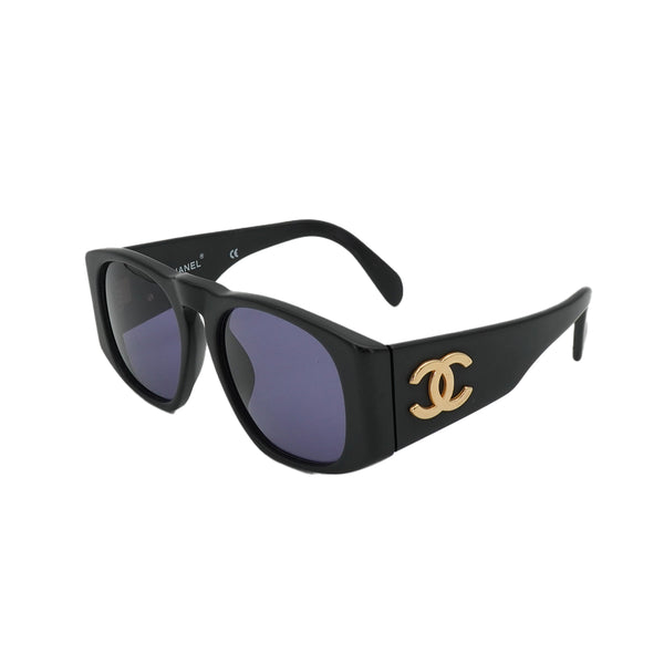 VINTAGE CHANEL COCOMARK SUNGLASSES BLACK EYEWEAR 90325296
