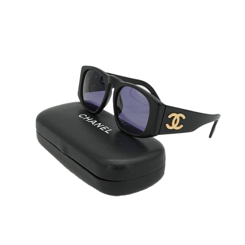 VINTAGE CHANEL COCOMARK SUNGLASSES BLACK EYEWEAR 90325296