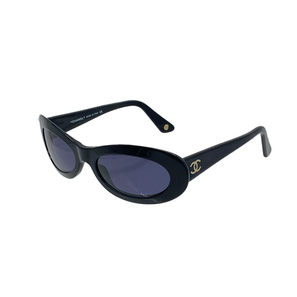 VINTAGE CHANEL COCOMARK SUNGLASSES BLACK EYEWEAR 90326230