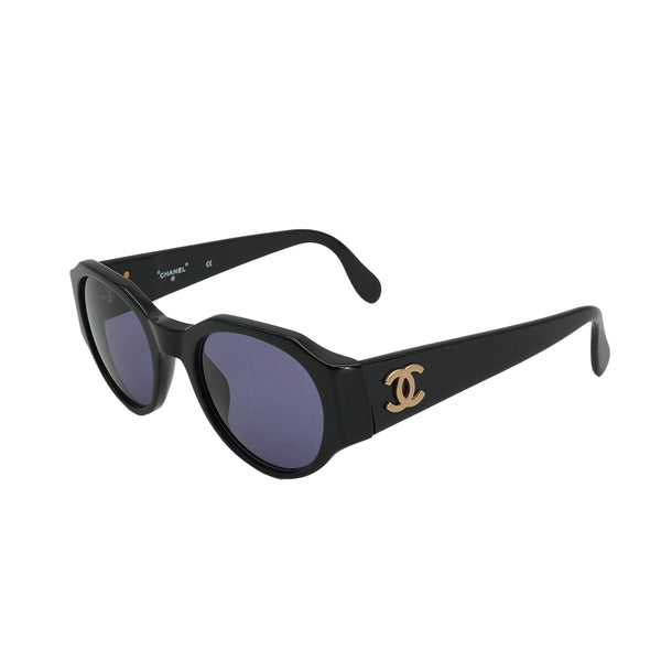 VINTAGE CHANEL COCOMARK SUNGLASSES BLACK EYEWEAR 90326754