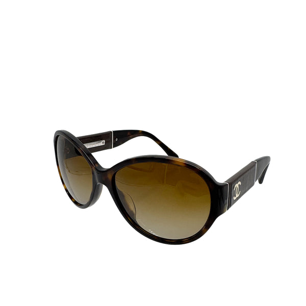 VINTAGE CHANEL COCOMARK SUNGLASSES TORTOISESHELL BROWN EYEWEAR 90324443