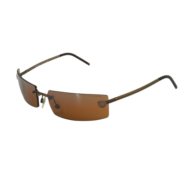 VINTAGE CHANEL COCOMARK SUNGLASSES BROWN EYEWEAR 90328903
