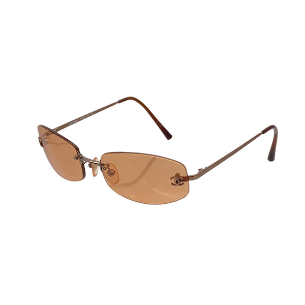 VINTAGE CHANEL COCOMARK SUNGLASSES BROWN EYEWEAR 90328022