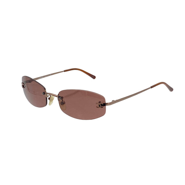 VINTAGE CHANEL COCOMARK SUNGLASSES BROWN EYEWEAR 90328023