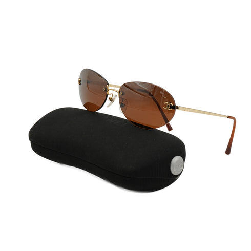 VINTAGE CHANEL COCOMARK SUNGLASSES BROWN EYEWEAR 90331826