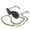 VINTAGE CHANEL COCOMARK SUNGLASSES FAUX PEARL CHAIN BLACK GOLD EYEWEAR 90340536