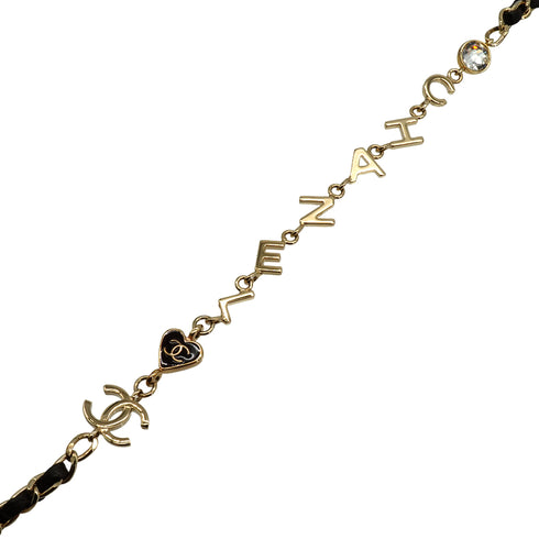 VINTAGE CHANEL COCOMARK SUNGLASSES FAUX PEARL CHAIN BLACK GOLD EYEWEAR 90340536