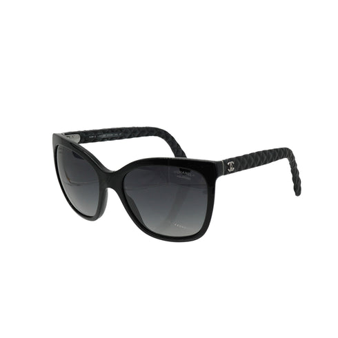 VINTAGE CHANEL COCOMARK SUNGLASSES MATELASSE BLACK EYEWEAR 90331688