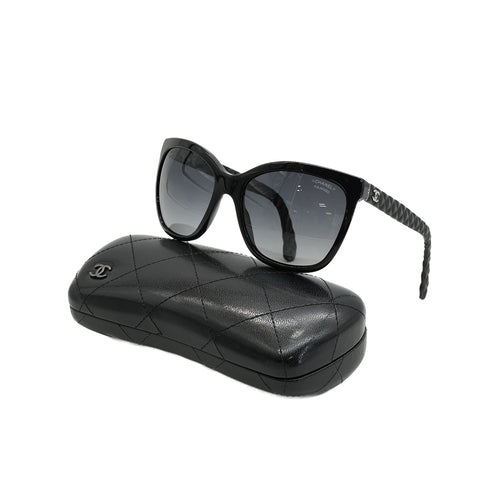 VINTAGE CHANEL COCOMARK SUNGLASSES MATELASSE BLACK EYEWEAR 90331688