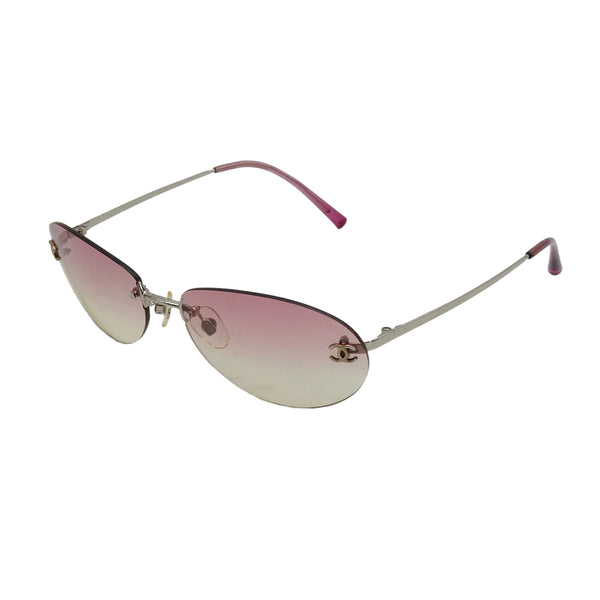 VINTAGE CHANEL COCOMARK SUNGLASSES PINK EYEWEAR 90335012