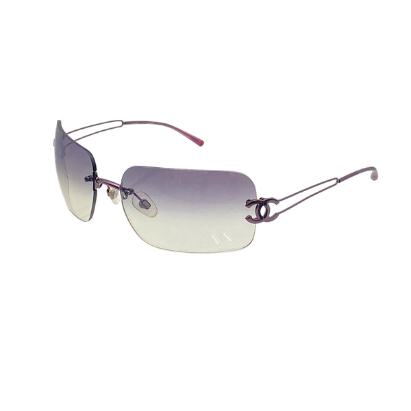 VINTAGE CHANEL COCOMARK SUNGLASSES PURPLE EYEWEAR 90325288