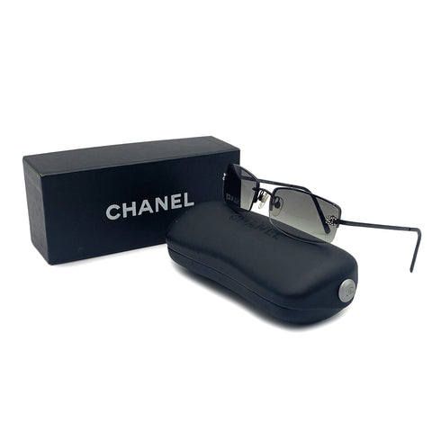 VINTAGE CHANEL COCOMARK SUNGLASSES RHINESTONE BLACK EYEWEAR 90325290