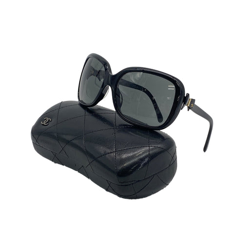 VINTAGE CHANEL COCOMARK SUNGLASSES RIBBON BLACK EYEWEAR 90325934