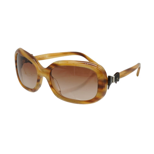 VINTAGE CHANEL COCOMARK SUNGLASSES RIBBON TORTOISESHELL BROWN EYEWEAR 90334195