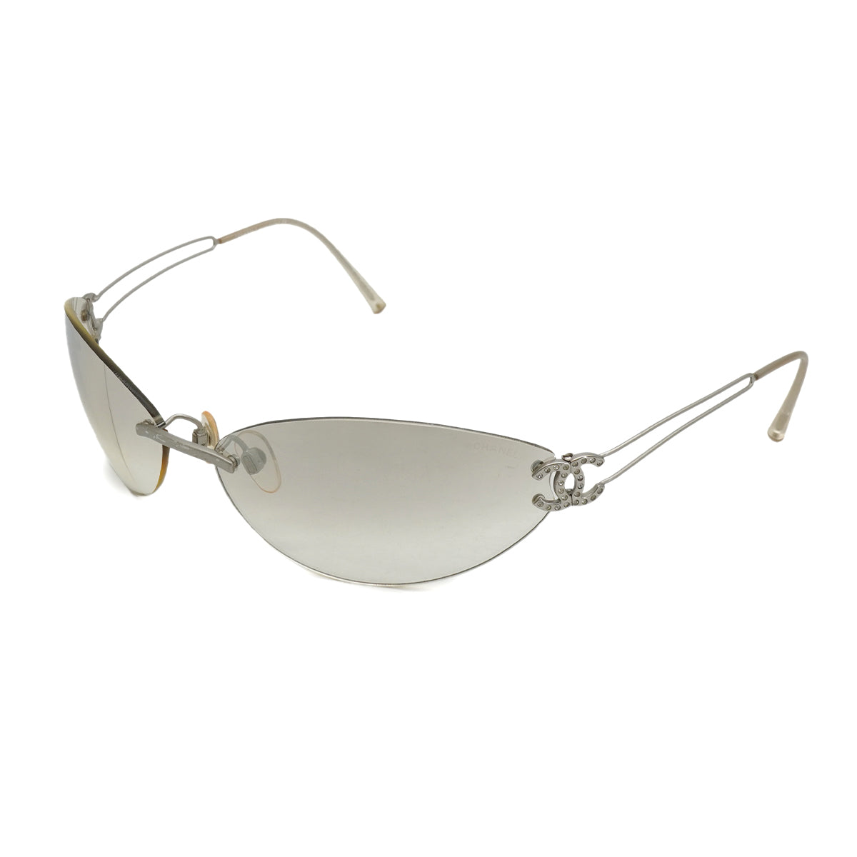 VINTAGE CHANEL COCOMARK SUNGLASSES SILVER EYEWEAR 90330706 – PURPOSE