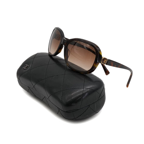 VINTAGE CHANEL COCOMARK SUNGLASSES TORTOISESHELL BROWN EYEWEAR 90323185