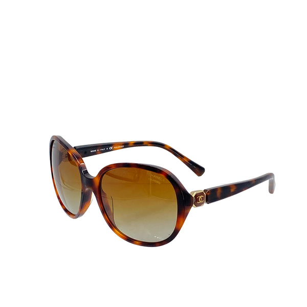VINTAGE CHANEL COCOMARK SUNGLASSES TORTOISESHELL BROWN EYEWEAR 90324639