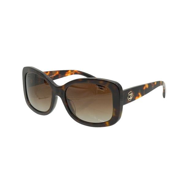 VINTAGE CHANEL COCOMARK SUNGLASSES TORTOISESHELL BROWN EYEWEAR 90334497