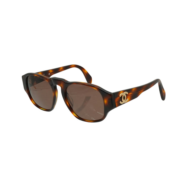 VINTAGE CHANEL COCOMARK SUNGLASSES TORTOISESHELL BROWN EYEWEAR 90334514