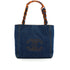 VINTAGE CHANEL COCOMARK TORTOISESHELL CHAIN TOTE BAG BLUE DENIM 90350389