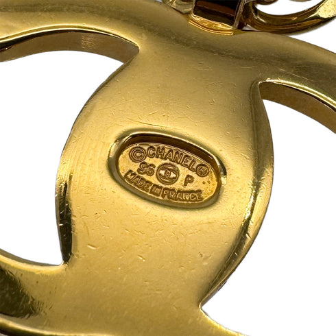 VINTAGE CHANEL COCOMARK TURN LOCK NECKLACE GOLD ACCESSORY 96P 90323483