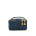 VINTAGE CHANEL COCOMARK VANITY HAND BAG BLUE DENIM GOLD HARDWARE 90340142