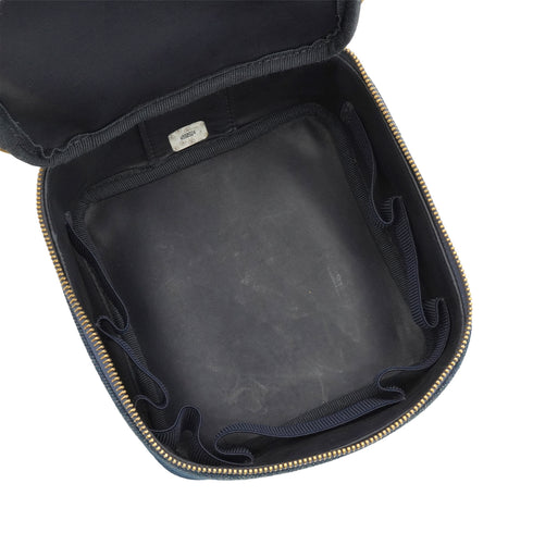 VINTAGE CHANEL COCOMARK VANITY HAND BAG BLUE DENIM GOLD HARDWARE 90340142
