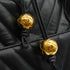 VINTAGE CHANEL COCO BALL CHEVRON V STITCH SHOULDER HAND BAG BLACK LAMB SKIN GOLD HARDWARE 90346876