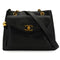 VINTAGE CHANEL COCO BALL TURN LOCK CHAIN SHOULDER BAG BLACK LAMB SKIN GOLD HARDWARE 90343416