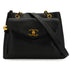 VINTAGE CHANEL COCO BALL TURN LOCK CHAIN SHOULDER BAG BLACK LAMB SKIN GOLD HARDWARE 90343416