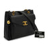 VINTAGE CHANEL COCO BALL TURN LOCK CHAIN SHOULDER BAG BLACK LAMB SKIN GOLD HARDWARE 90343416