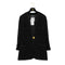 VINTAGE CHANEL COCO BUTTON FLOWER EMBROIDERY JACKET BLACK WOOL 40 RTW 90314892