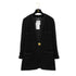 VINTAGE CHANEL COCO BUTTON FLOWER EMBROIDERY JACKET BLACK WOOL 40 RTW 90314892