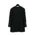 VINTAGE CHANEL COCO BUTTON FLOWER EMBROIDERY JACKET BLACK WOOL 40 RTW 90314892