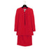 VINTAGE CHANEL COCO BUTTON TWEED JACKET SKIRT SET RED WOOL 38 96P RTW 90332947
