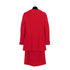 VINTAGE CHANEL COCO BUTTON TWEED JACKET SKIRT SET RED WOOL 38 96P RTW 90332947