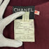 VINTAGE CHANEL COCO BUTTON TWEED JACKET SKIRT SET BORDEAUX WOOL 38 RTW 90319638