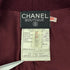 VINTAGE CHANEL COCO BUTTON TWEED JACKET SKIRT SET BORDEAUX WOOL 38 RTW 90319638