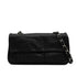 VINTAGE CHANEL COCO MARK CHAIN SHOULDER BAG BLACK LAMB SKIN SILVER HARDWARE 90348325