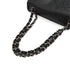VINTAGE CHANEL COCO MARK CHAIN SHOULDER BAG BLACK LAMB SKIN SILVER HARDWARE 90348325