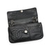 VINTAGE CHANEL COCO MARK CHAIN SHOULDER BAG BLACK LAMB SKIN SILVER HARDWARE 90348325