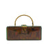 VINTAGE CHANEL COIN PATTERN HAND BAG GREEN ENAMEL GOLD HARDWARE 90318634