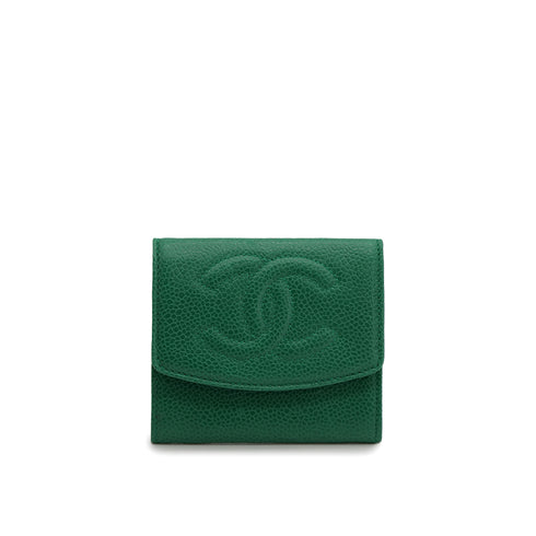 VINTAGE CHANEL COIN PURSE GREEN CAVIAR SKIN 90314393