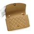 VINTAGE CHANEL DIANA MEDIUM CHAIN SHOULDER BAG BEIGE CAVIAR SKIN GOLD HARDWARE 90350395
