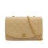 VINTAGE CHANEL DIANA MEDIUM CHAIN SHOULDER BAG BEIGE LAMB SKIN GOLD HARDWARE 90314777