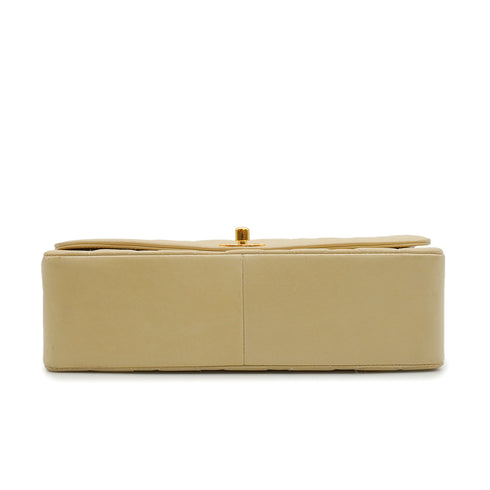 VINTAGE CHANEL DIANA MEDIUM CHAIN SHOULDER BAG BEIGE LAMB SKIN GOLD HARDWARE 90337279