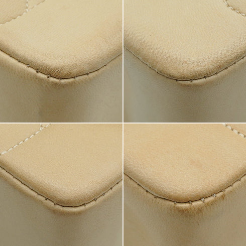VINTAGE CHANEL DIANA MEDIUM CHAIN SHOULDER BAG BEIGE LAMB SKIN GOLD HARDWARE 90337279