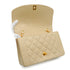 VINTAGE CHANEL DIANA MEDIUM CHAIN SHOULDER BAG BEIGE LAMB SKIN GOLD HARDWARE 90337279